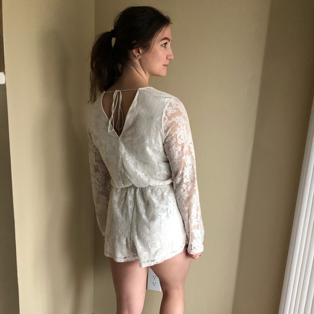 White Lace Romper